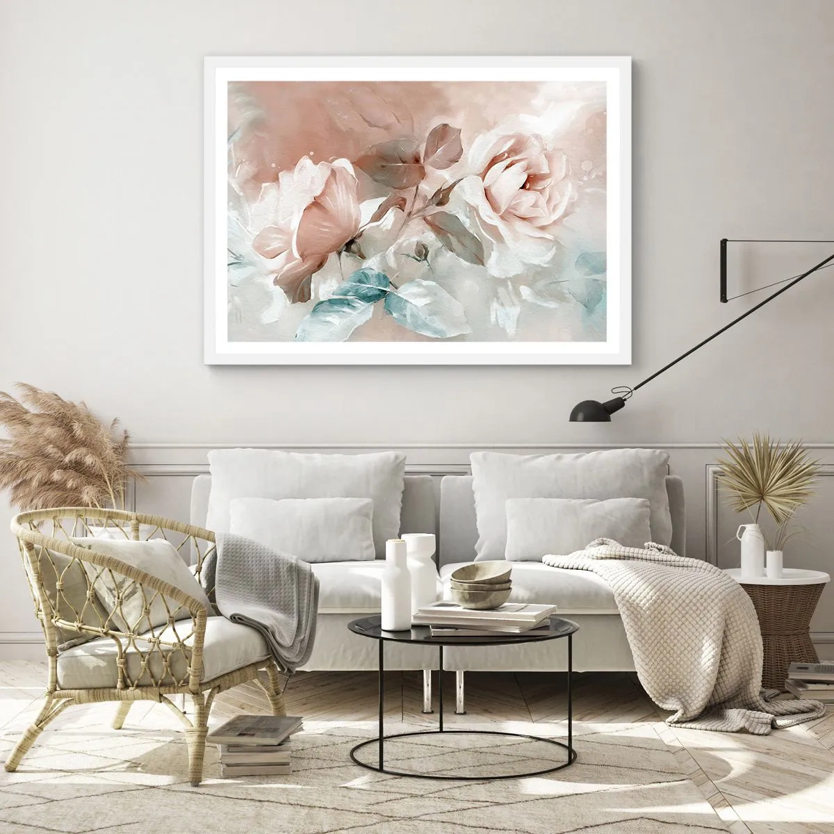 Plakát v bílém rámu - Duch romantismu - 100x70 cm