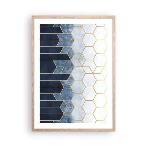 Plakát v rámu světlý dub - Kompozice v synkopickém rytmu - 50x70 cm