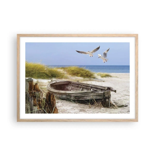 Plakát v rámu světlý dub - Větrem ozářené - 70x50 cm