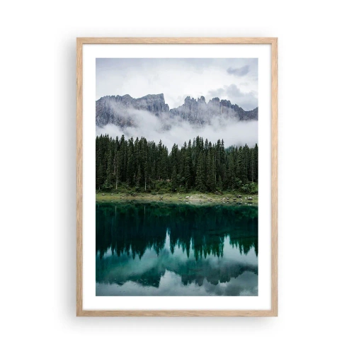 Plakát v rámu světlý dub - Tiše, tiše, neprobuďme spící vodu…. - 50x70 cm