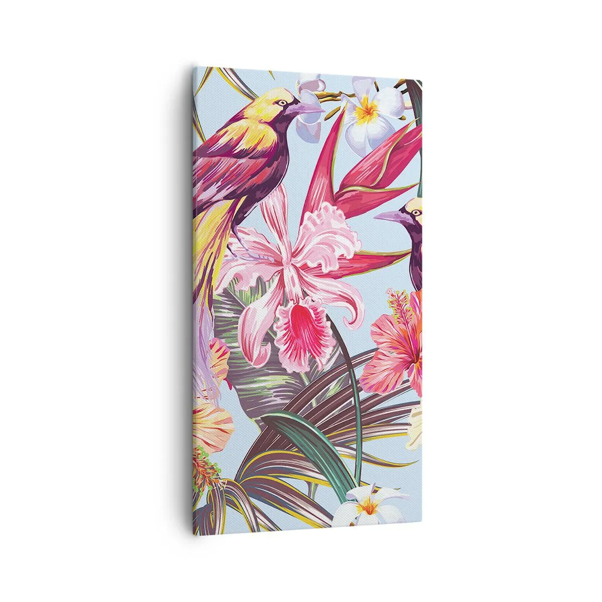 Obraz na plátně - Plátky a pírka - 55x100 cm