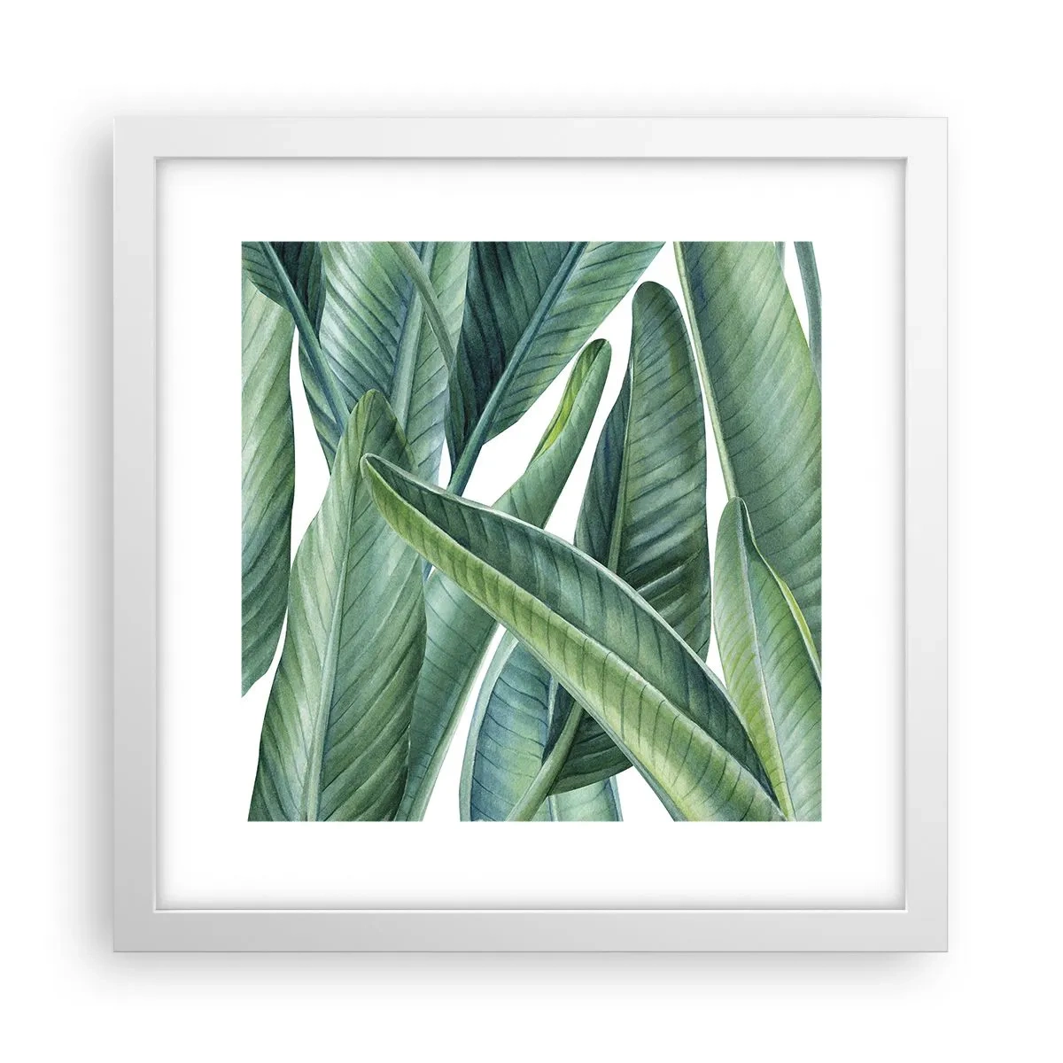 Plakát v bílém rámu - Prostě zelená - 30x30 cm