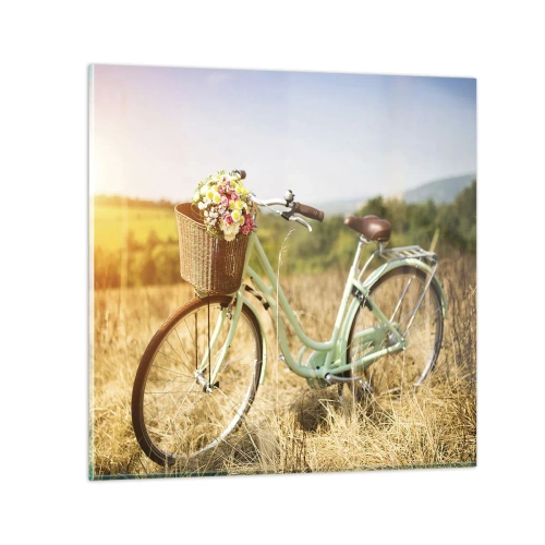 Obraz na skle - Chvíli tu zůstanu - 70x70 cm