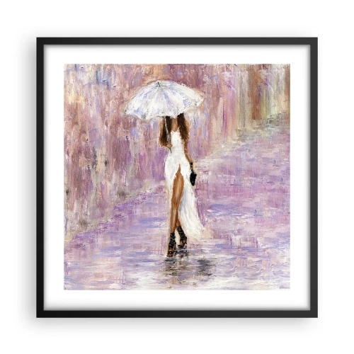 Plakát v černém rámu - V liliovém dešti - 50x50 cm