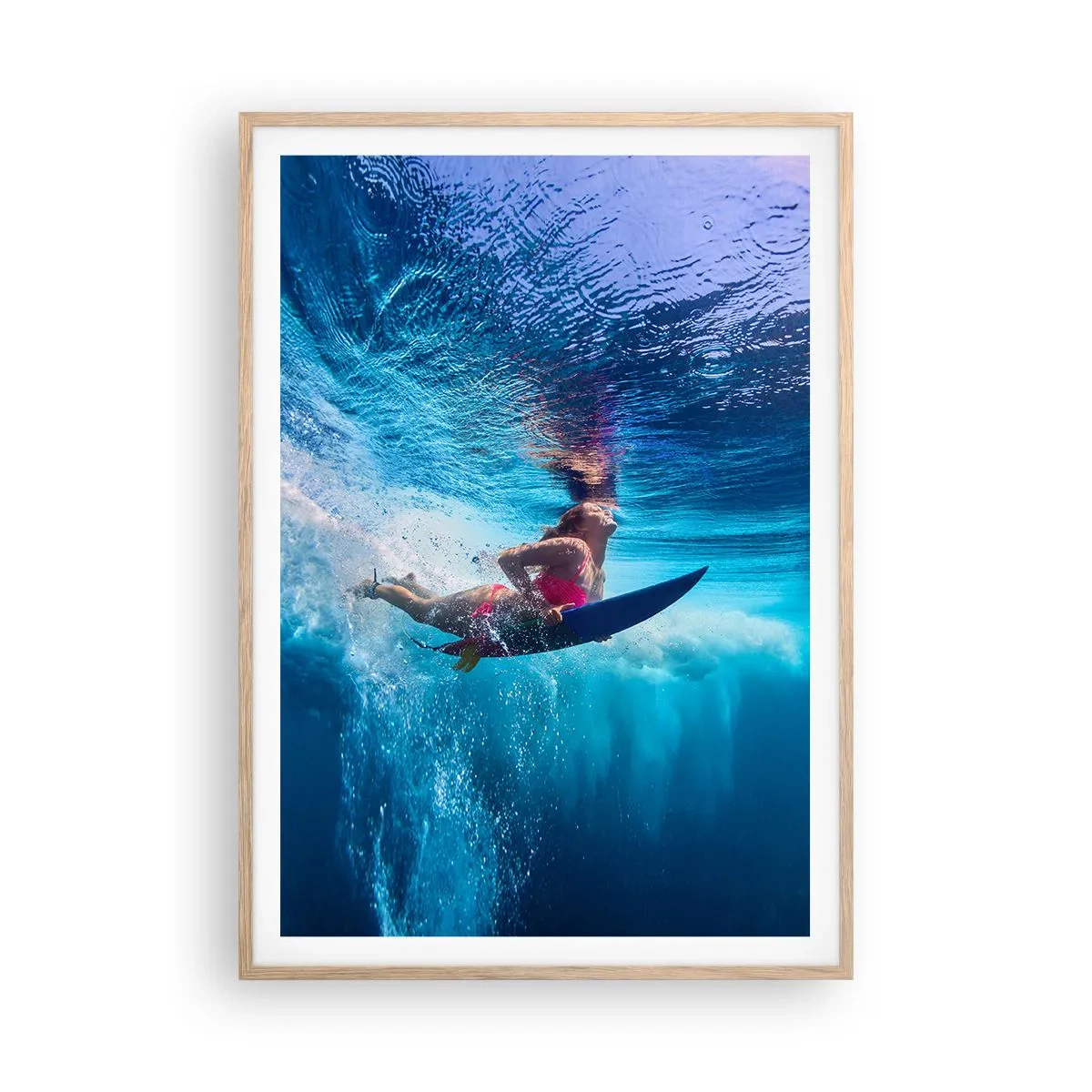 Plakát v rámu světlý dub - Hloubka radosti - 70x100 cm