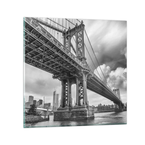 Obraz na skle - Do srdce města - 50x50 cm