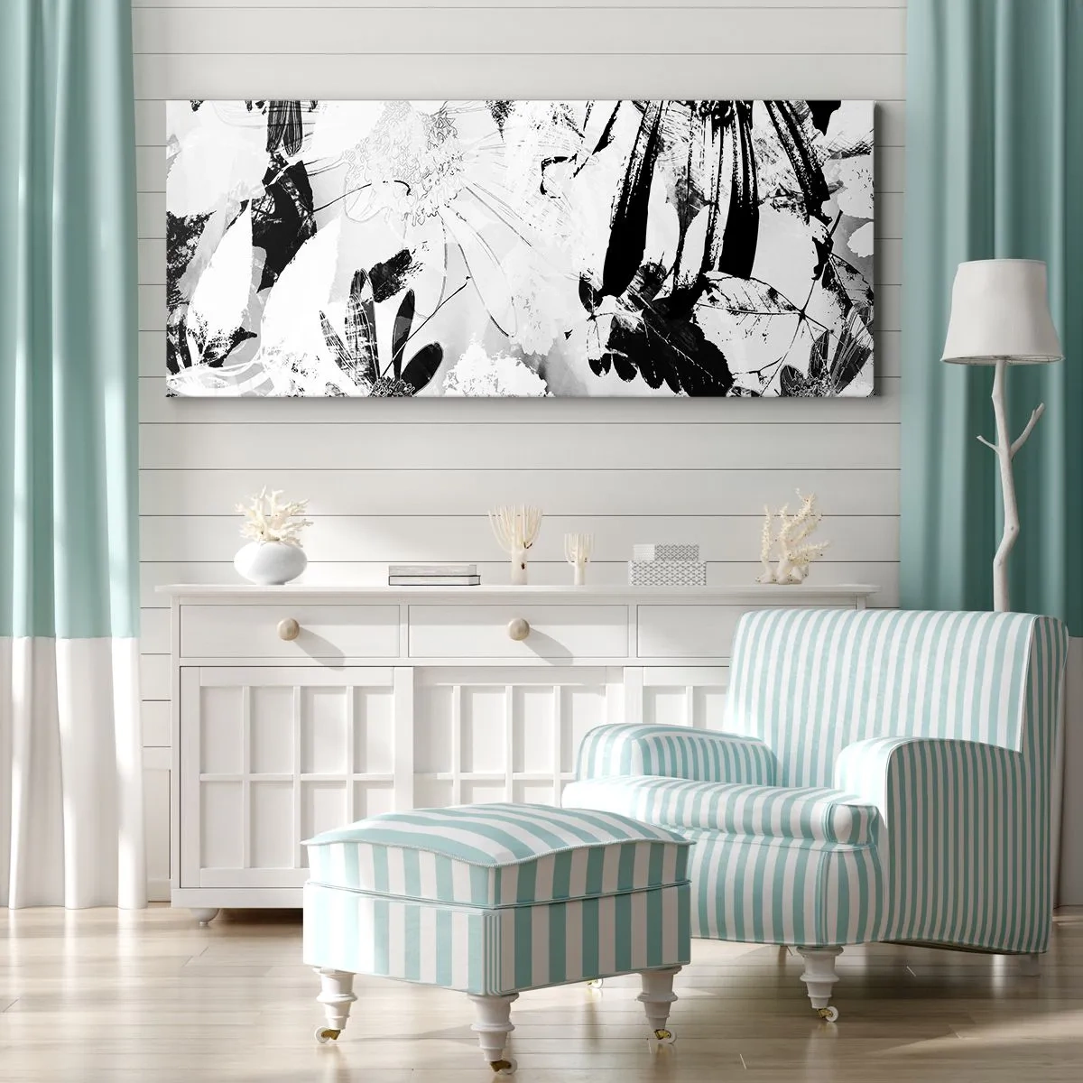 Obraz na plátně - Podzim v negativu - 100x40 cm