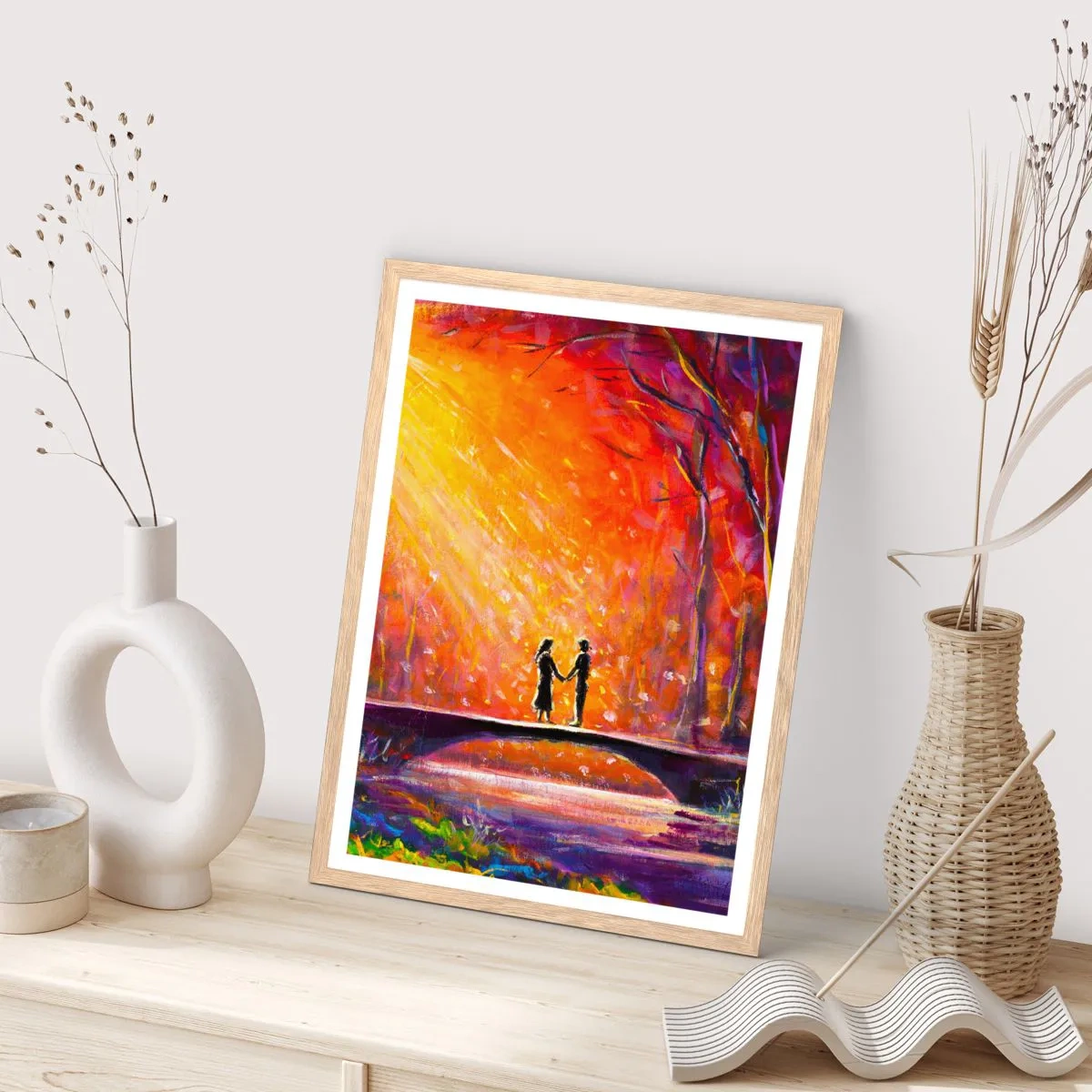 Plakát v rámu světlý dub - Nebe je taky miluje - 61x91 cm