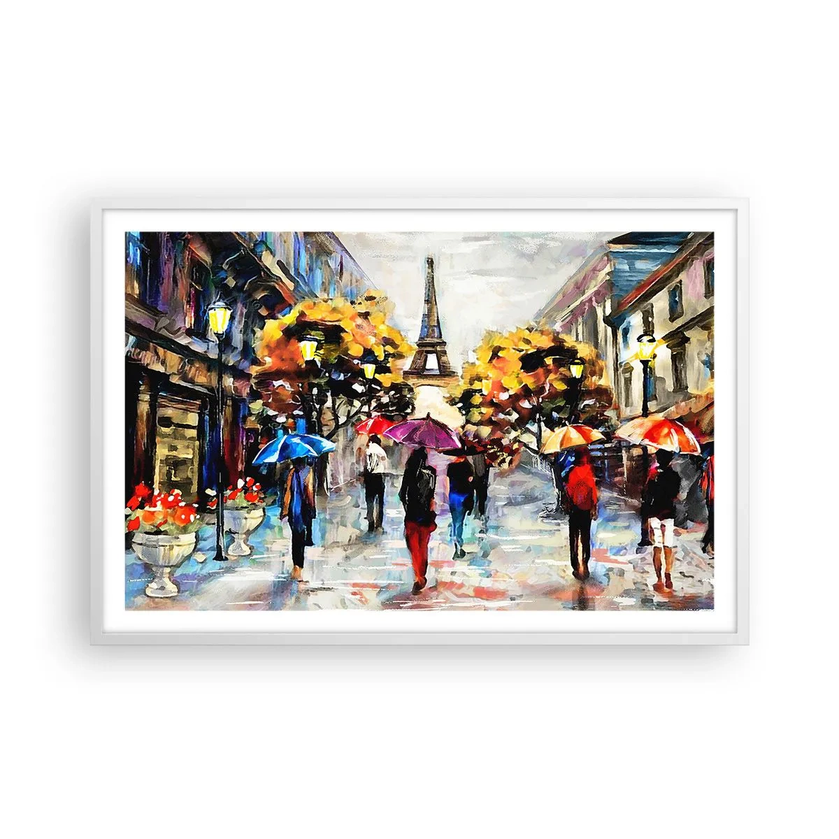 Plakát v bílém rámu - Na podzim zvlášť krásný - 91x61 cm