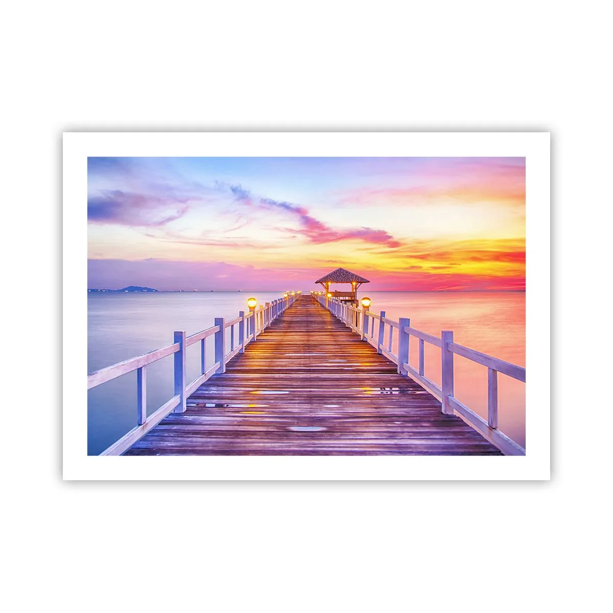 Plakát - Liliově-zlaté ticho večera - 70x50 cm