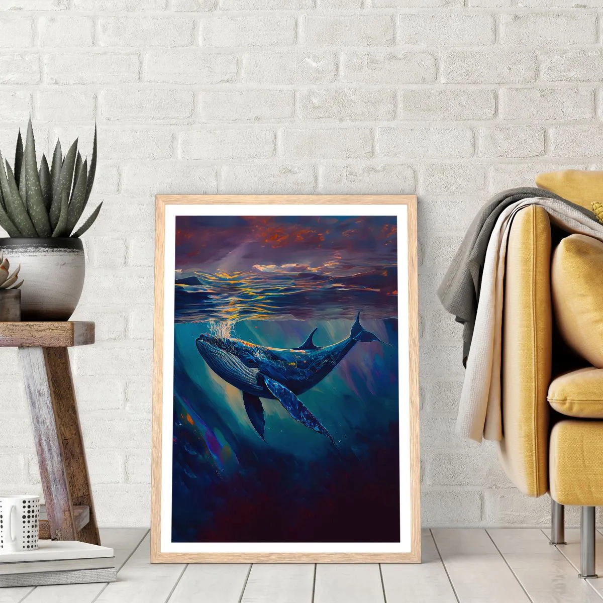 Plakát v rámu světlý dub - Vítej v mém světě - 40x50 cm