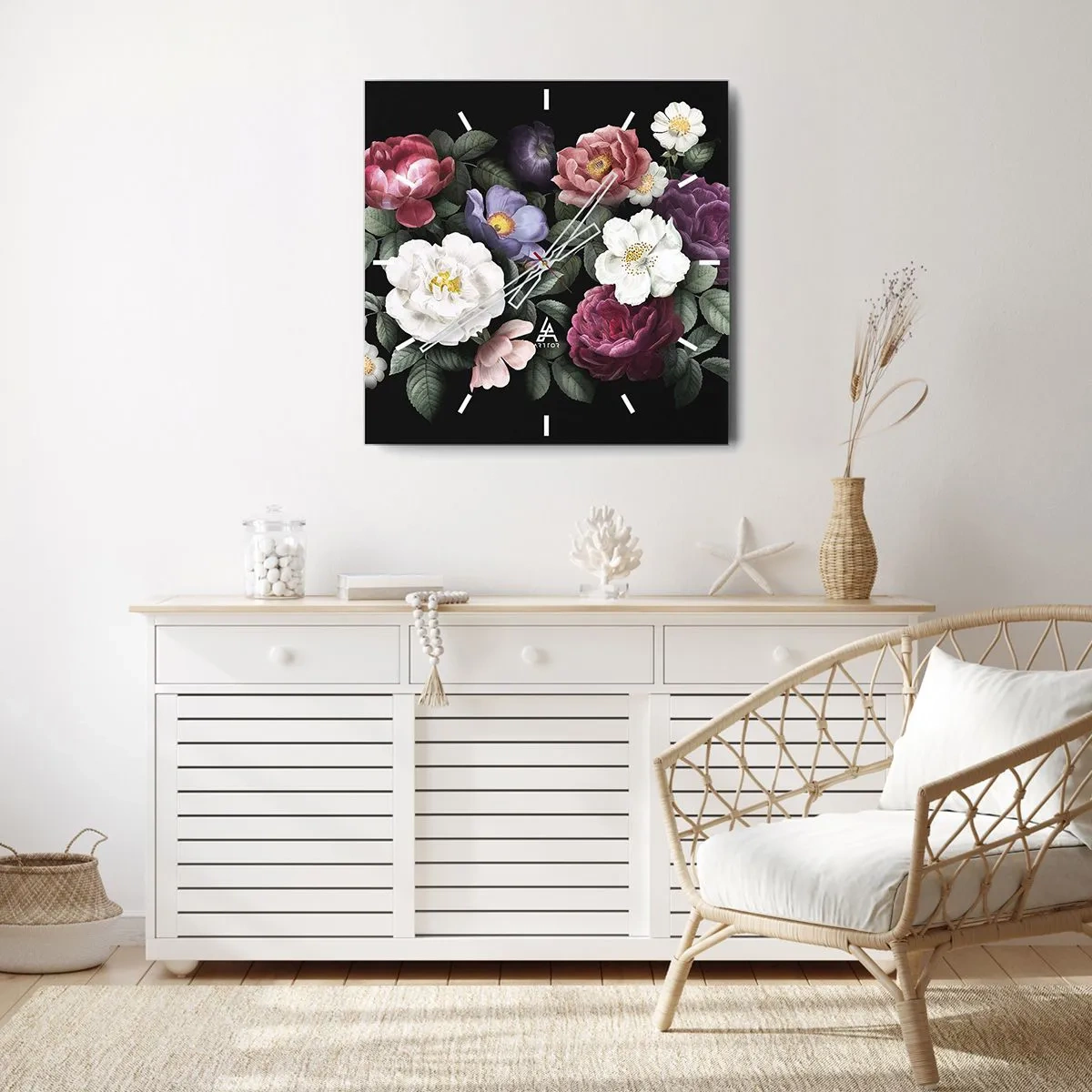 Nástěnné hodiny - Z anglické zahrady - 30x30 cm