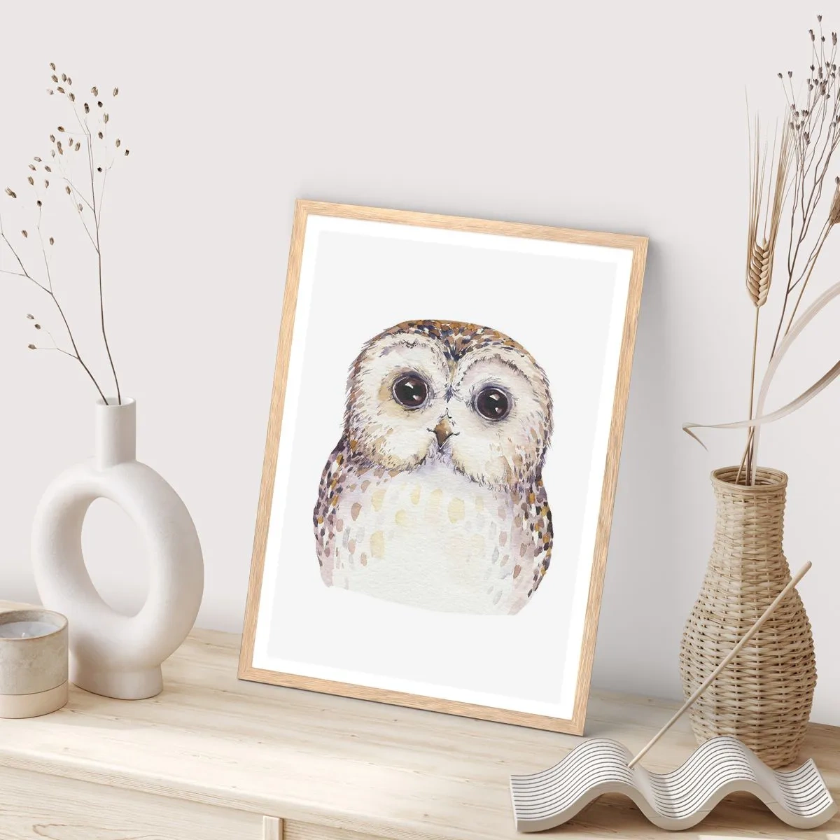 Plakát v rámu světlý dub - Podívej se mi do očí - 70x100 cm