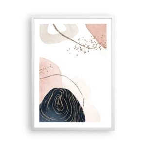 Plakát v bílém rámu - Vše plyne - 50x70 cm