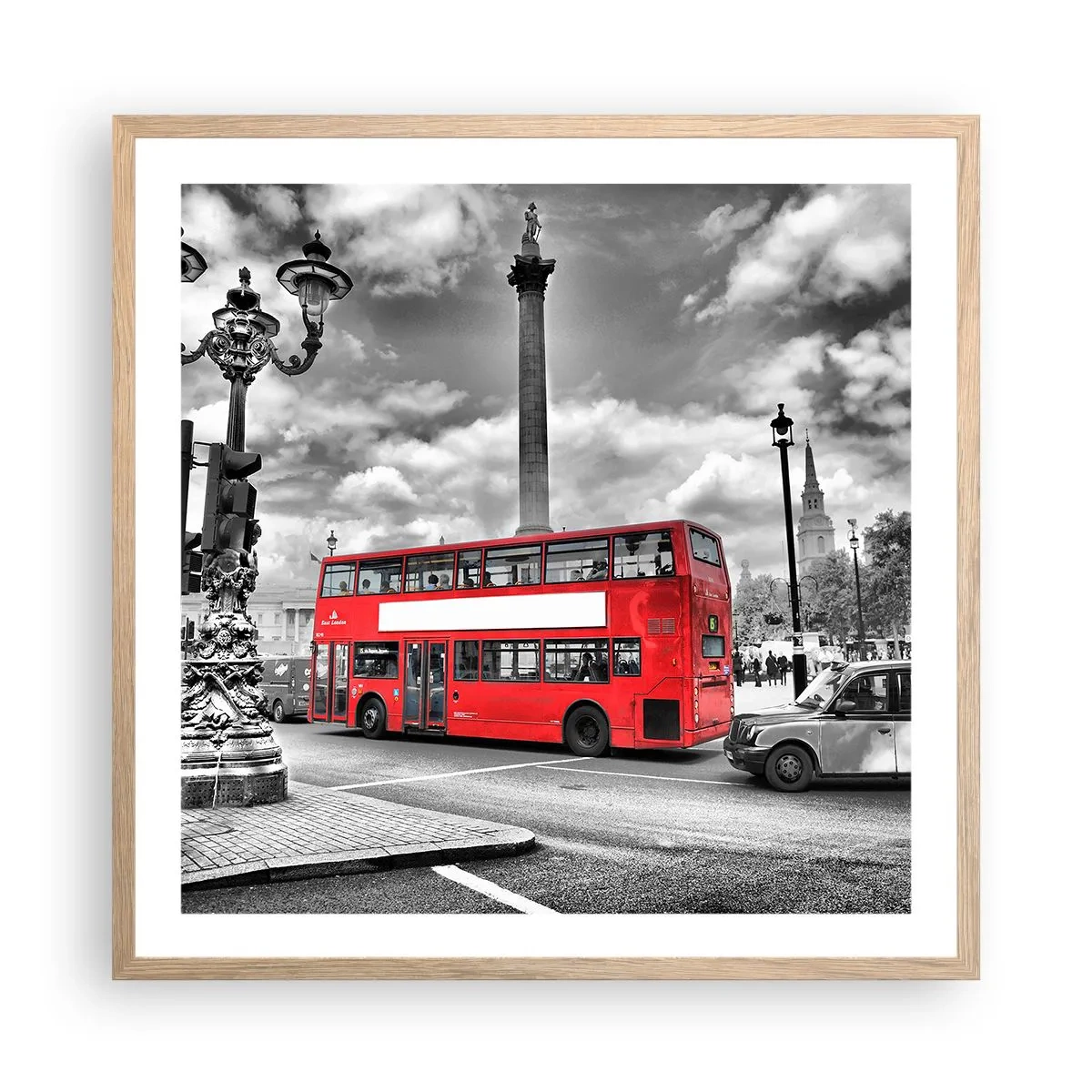 Plakát v rámu světlý dub - Skutečné krevní řečiště města - 60x60 cm