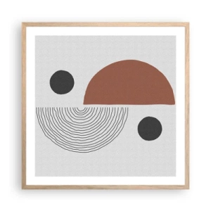 Plakát v rámu světlý dub - Dokonalost kruhu - 60x60 cm