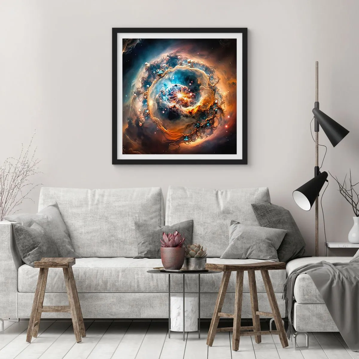 Plakát v černém rámu - Začátek - 40x40 cm