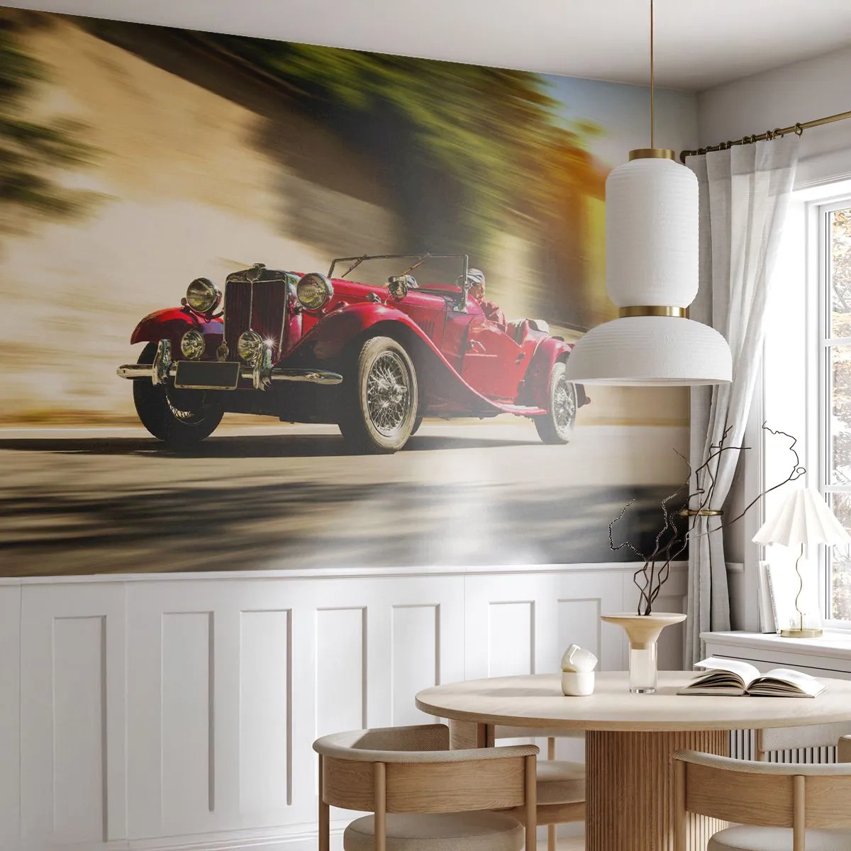 Fototapeta Premium Sand - Krásnější než Níké Samothrácká - Auto, Retro, Kabriolet - 500x350 cm