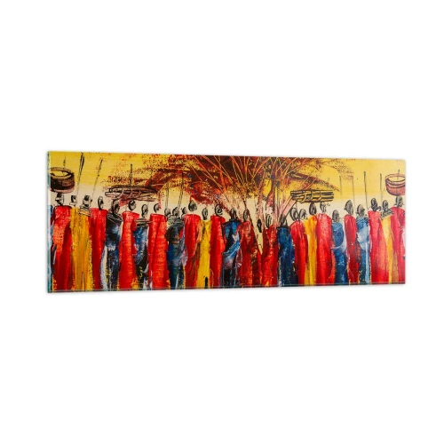 Obraz na skle - Tam, tam, tam, tam jdou - 90x30 cm