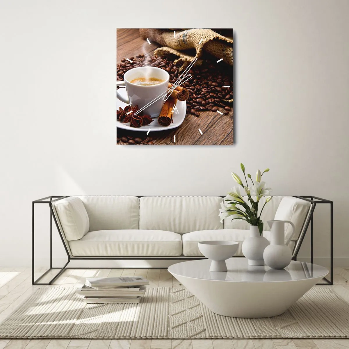 Nástěnné hodiny - Pikantní chuť a aroma - 30x30 cm