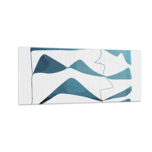 Obraz na skle - Abstrakce: tyrkysový vztah - 100x40 cm