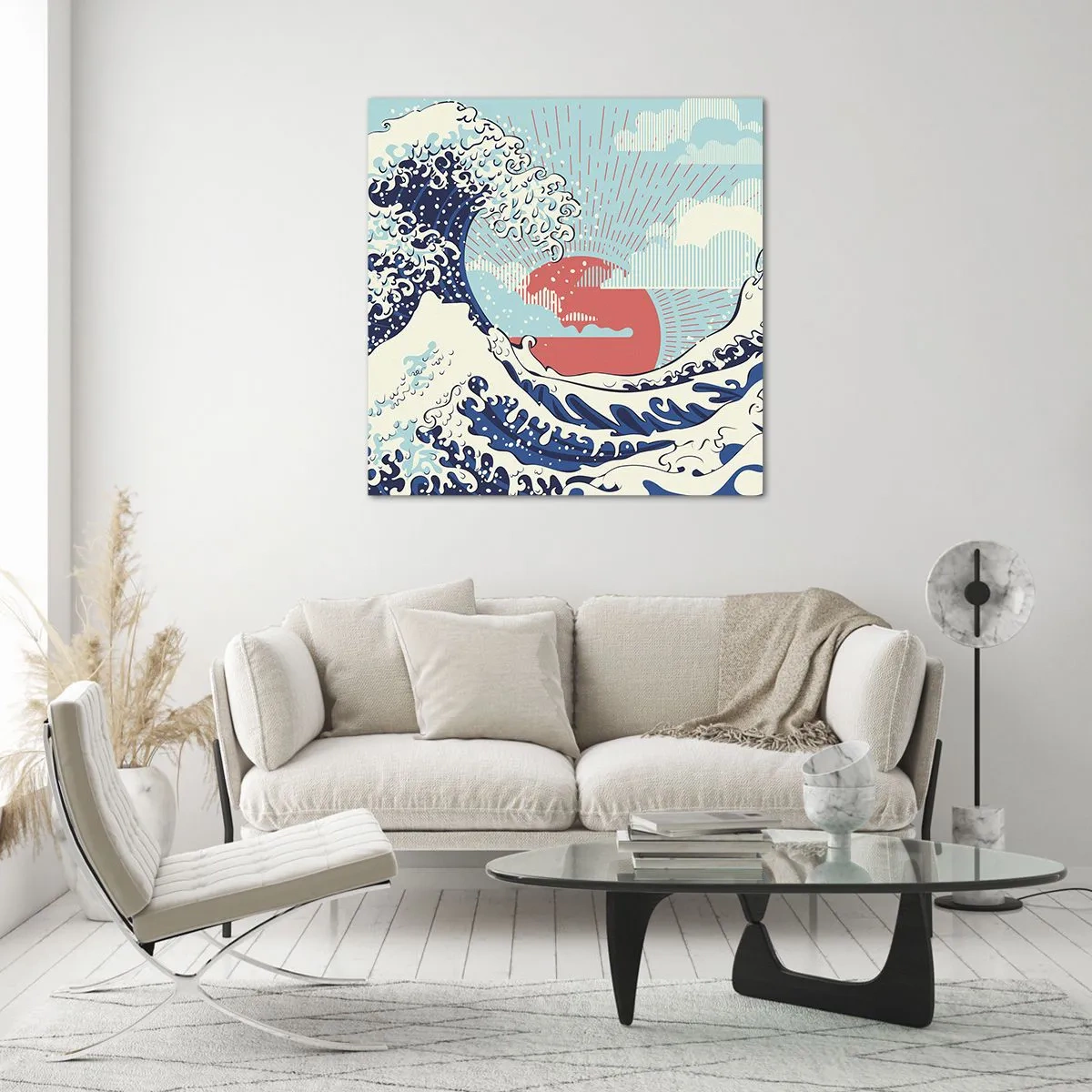 Obraz na skle - Z japonských inspirací - 60x60 cm