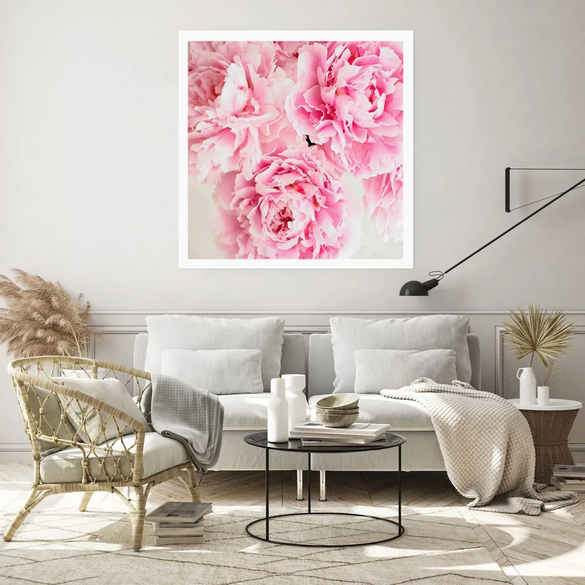 Plakát - V růžovém přepychu - 60x60 cm