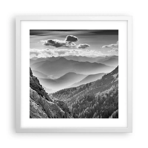 Plakát v bílém rámu - Až k obzoru - 40x40 cm