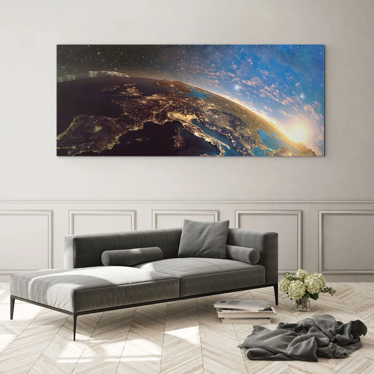 Obraz na skle - Podívejme se na sebe s odstupem - 100x40 cm