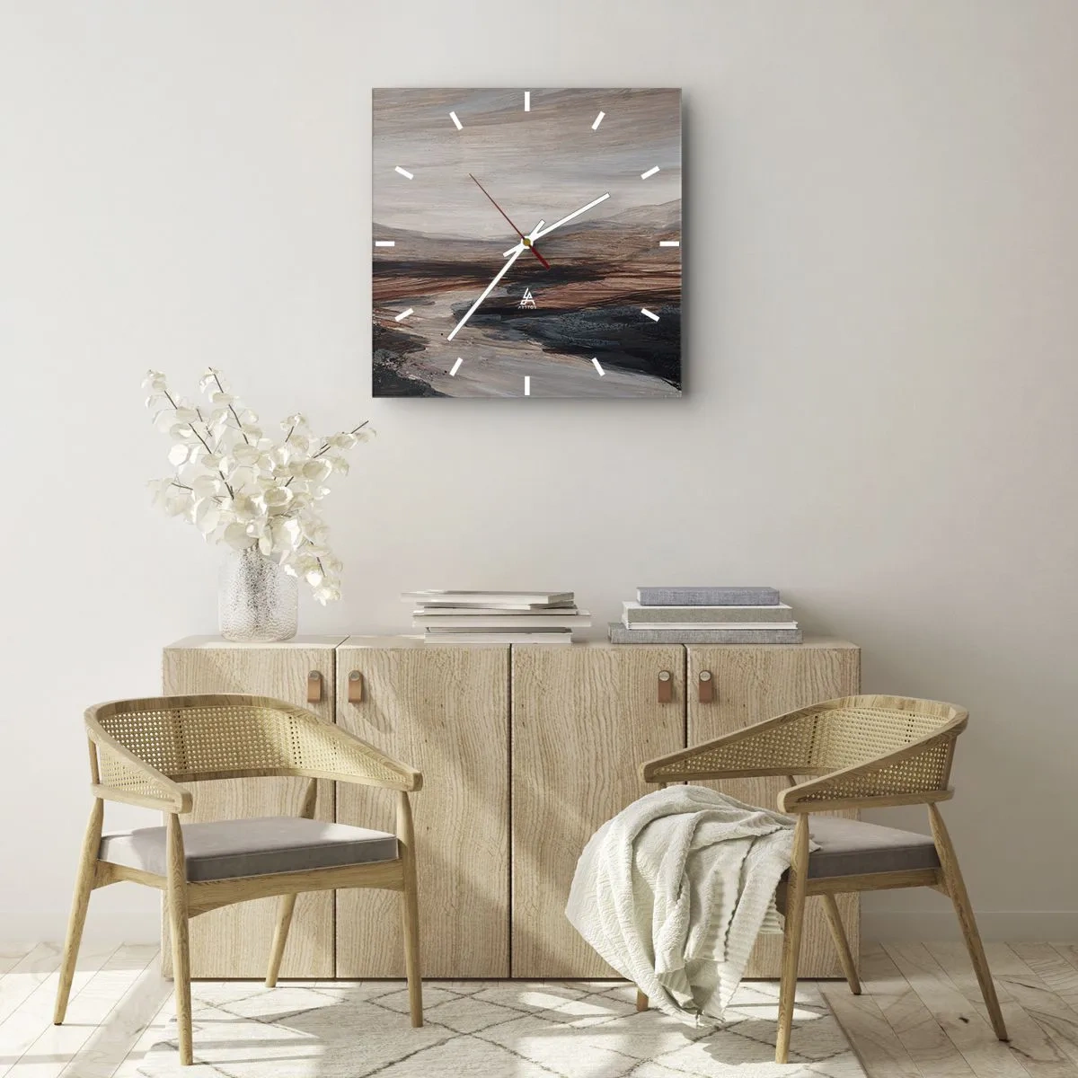 Nástěnné hodiny - Klidné údolí - 40x40 cm