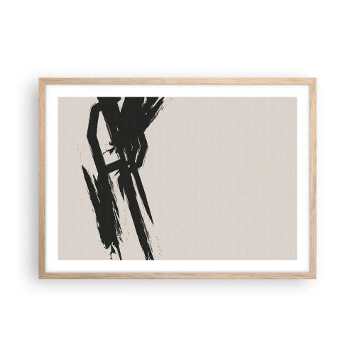 Plakát v rámu světlý dub - Nezastavitelná hybnost - 70x50 cm