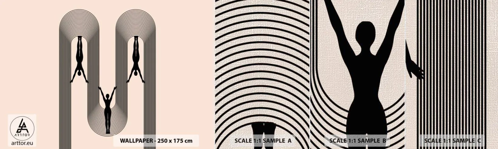 Vzor Fototapety Premium Canvas - Vzhůru nohama - Surrealismus, Tělo, Jóga - 100x30 cm