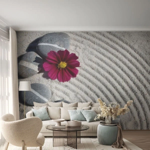 Fototapeta Premium Sand - Energie a klid magického kruhu přírody - Květiny, Písek, Kameny - 500x350 cm