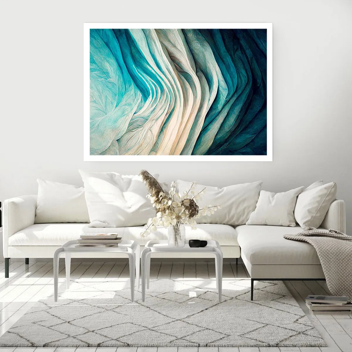 Plakát - Modrá neukojitelnost - 50x40 cm