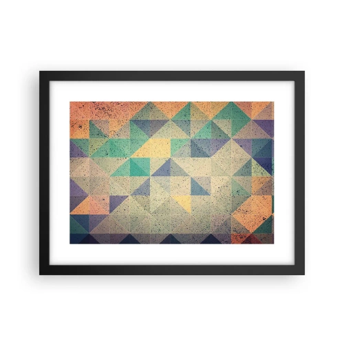 Plakát v černém rámu - Republika trojúhelníků - 40x30 cm