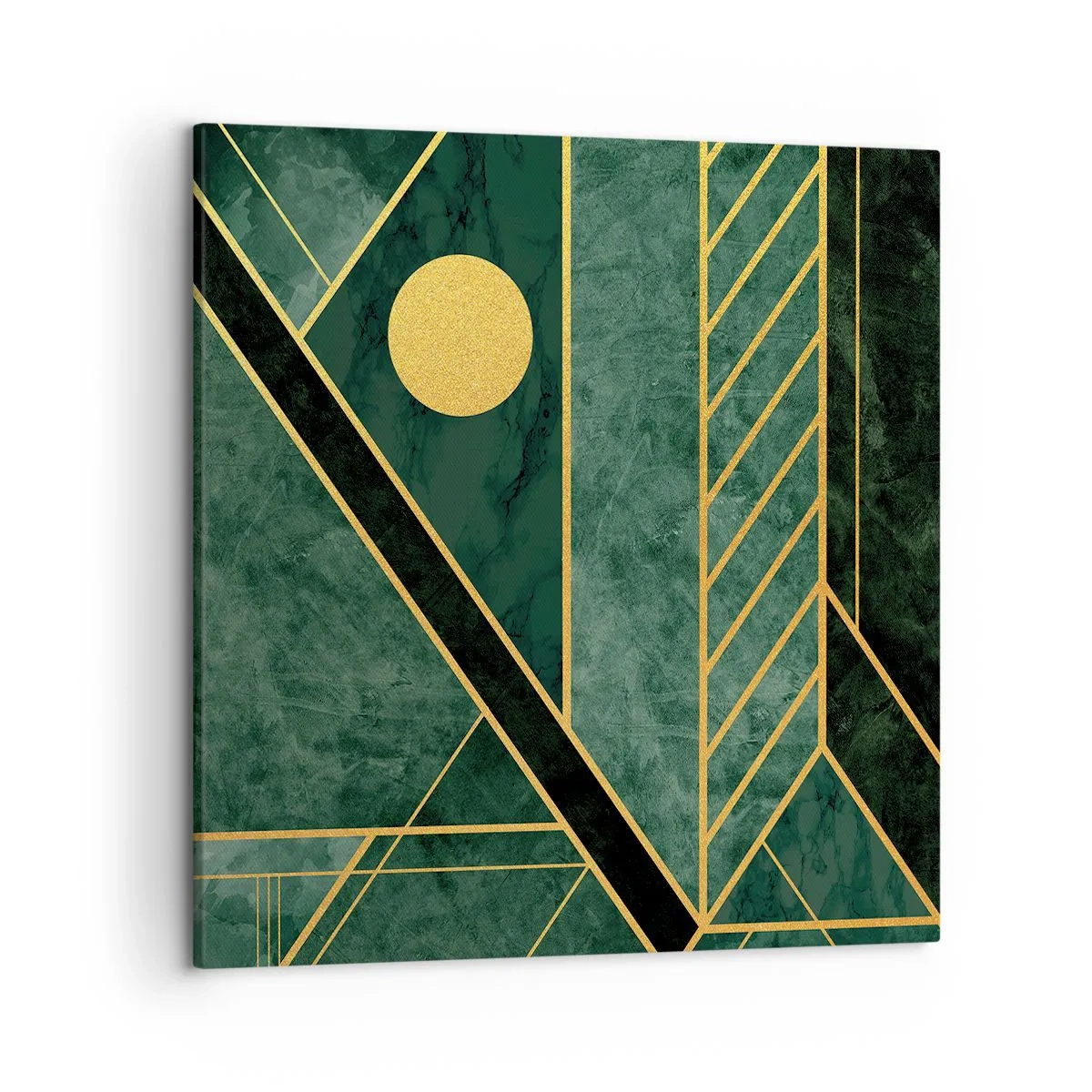 Obraz na plátně - Dynamika zlata a lazuritu - 50x50 cm