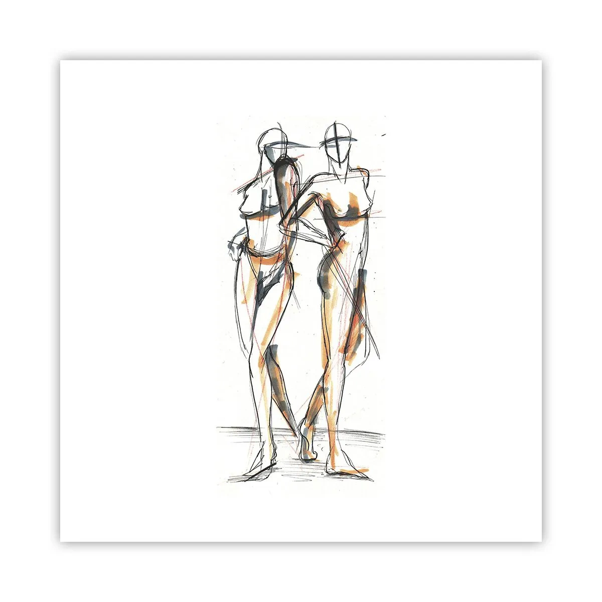 Plakát - Studie šarmu - 50x50 cm