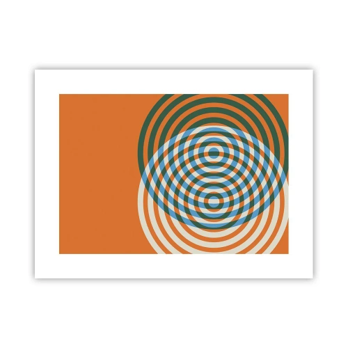Plakát - Abstraktní kruhová variace - 40x30 cm