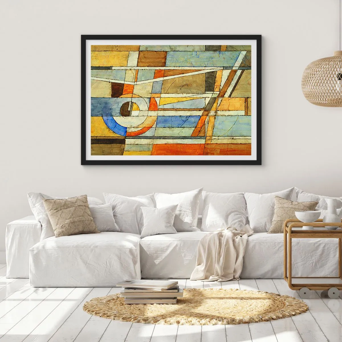 Plakát v černém rámu - Kubismus na stavbě - 91x61 cm