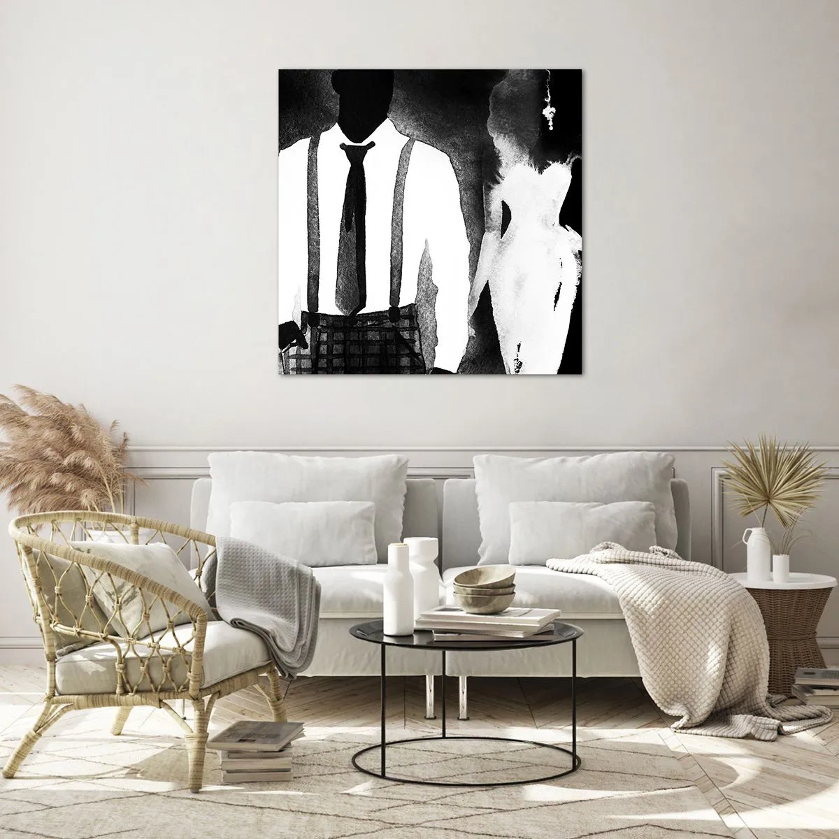 Obraz na skle - Ve stylu noir - 50x50 cm