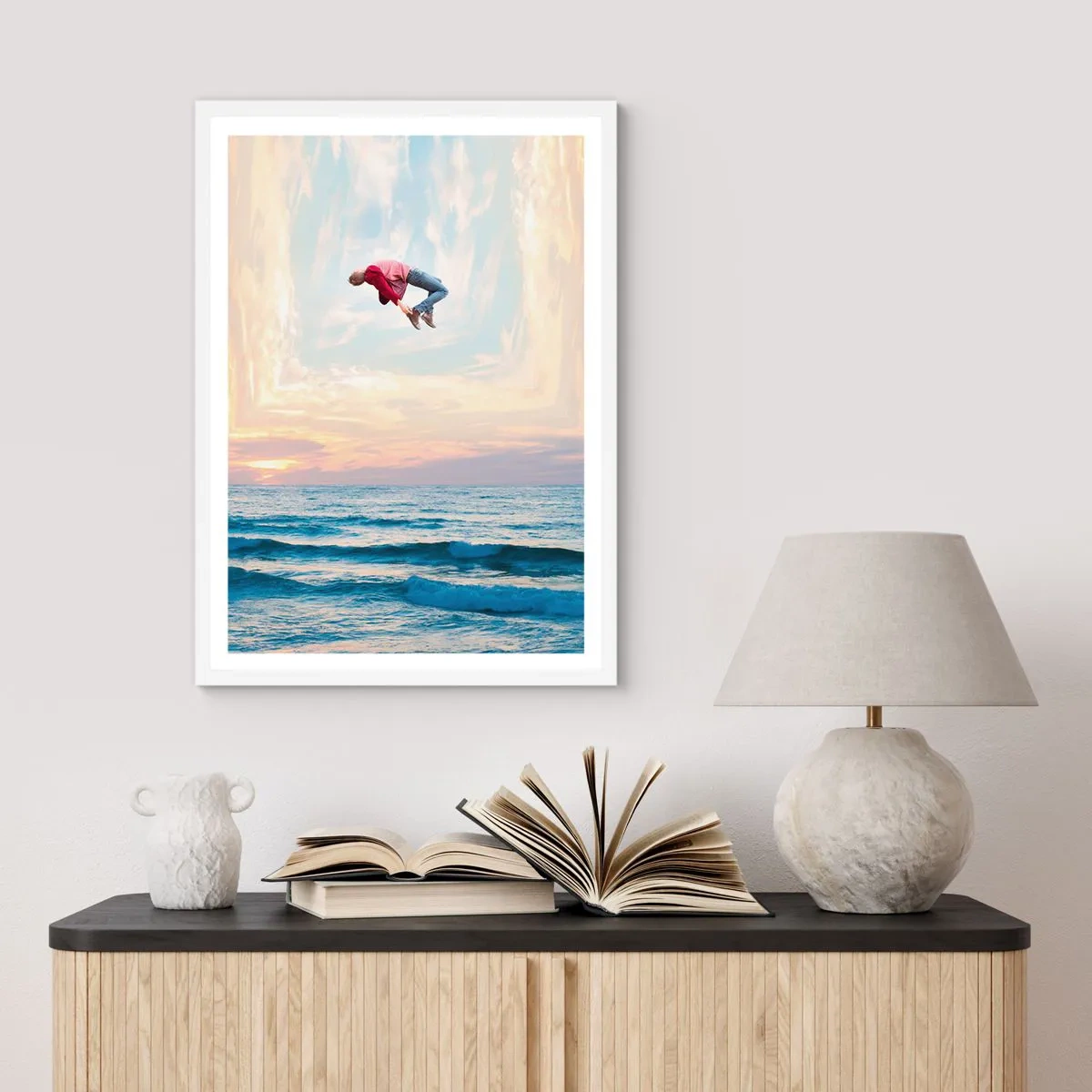 Plakát v bílém rámu - Do jiné dimenze - 70x100 cm