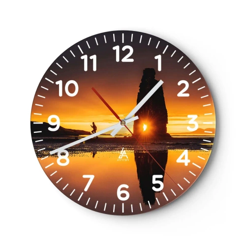 Nástěnné hodiny - Pouze ty a příroda - 40x40 cm