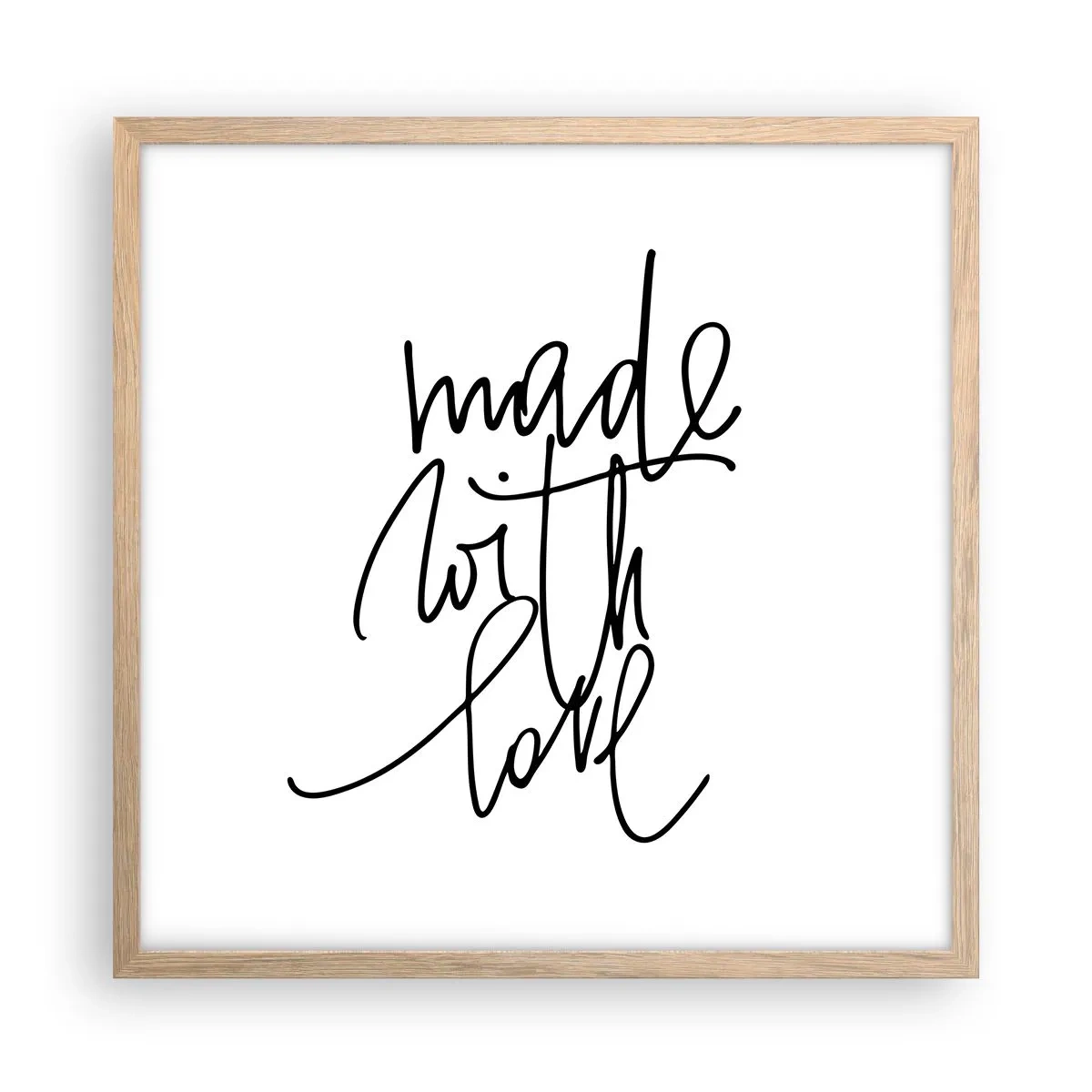 Plakát v rámu světlý dub - Nejlepší značka - 50x50 cm