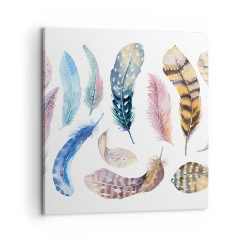 Obraz na plátně - Lehké, strakaté a vícebarevné - 60x60 cm