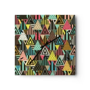 Nástěnné hodiny - V rytmu na tři - 40x40 cm