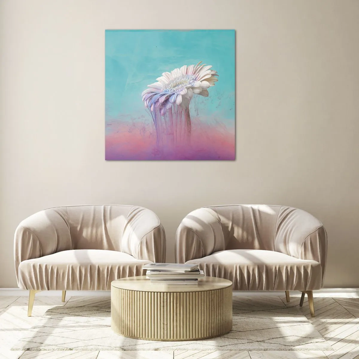 Obraz na skle - Záhrobí květin - 40x40 cm