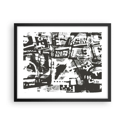 Plakát v černém rámu - Pořádek nebo chaos? - 50x40 cm