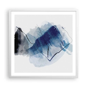 Plakát v bílém rámu - Ledová hora - 60x60 cm