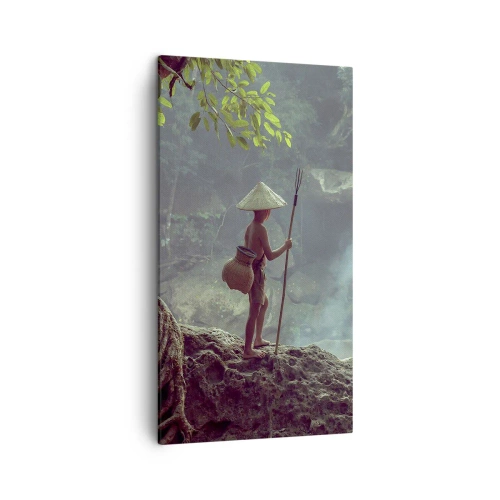 Obraz na plátně - Spřátelený s přírodou - 45x80 cm