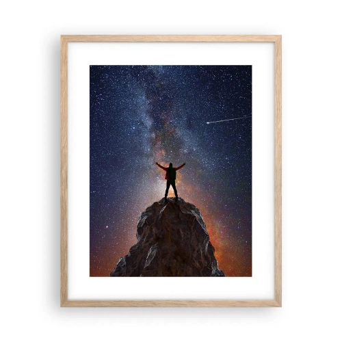 Plakát v rámu světlý dub - Síla je se mnou! - 40x50 cm